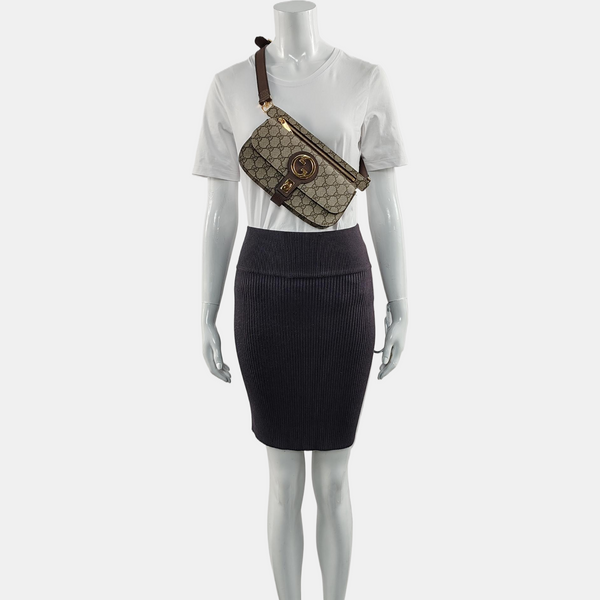 Authenticated pre-owned Blondie Monogram Coated Canvas Beige - Shoulder Bag at Looply
