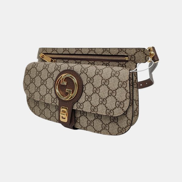 Authenticated pre-owned Blondie Monogram Coated Canvas Beige - Shoulder Bag at Looply
