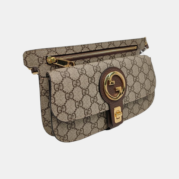 Authenticated pre-owned Blondie Monogram Coated Canvas Beige - Shoulder Bag at Looply