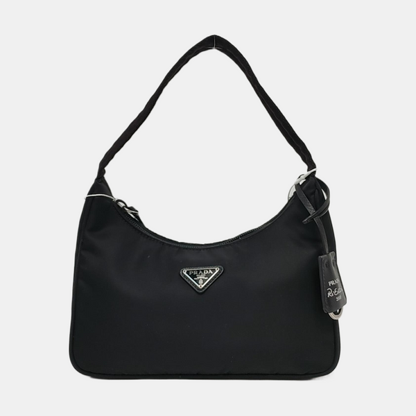 Authenticated pre-owned Re-edition2000 Mini Nylon Black - Top Handle Bag at Looply