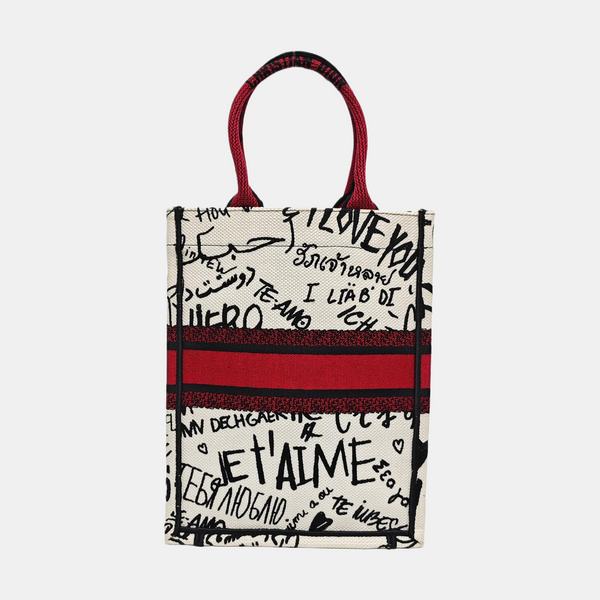 Authenticated pre-owned Book Tote Canvas White - Top Handle Bag at Looply
