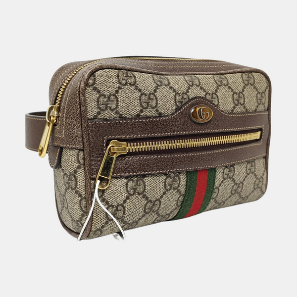 Authenticated pre-owned Ophidia Small Monogram Coated Canvas Beige - Belt Bag at Looply