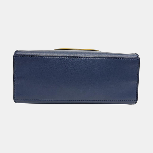 Leather Shoulder Bag Blue