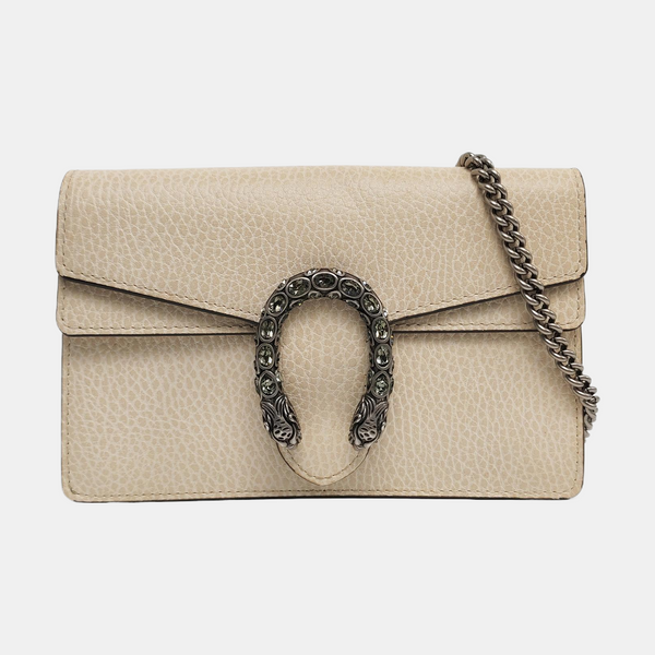 Authenticated pre-owned Dionysus Super Mini Calfskin White - Crossbody Bag at Looply