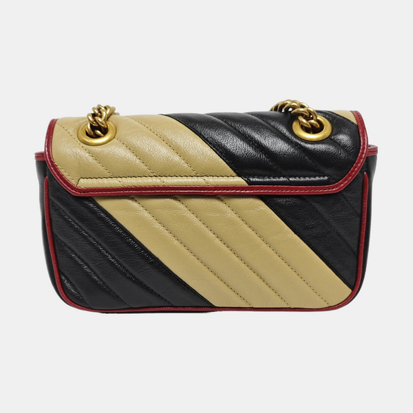 Authenticated pre-owned GG Marmont Small Calfskin Multicolor - Shoulder Bag at Looply