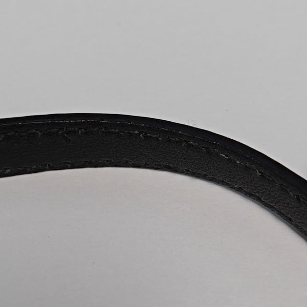Authenticated pre-owned Leather Metal Black Bracelet - Bracelet at Looply