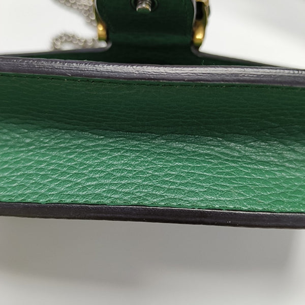 Authenticated pre-owned Dionysus Super Mini Calfskin Green - Crossbody Bag at Looply