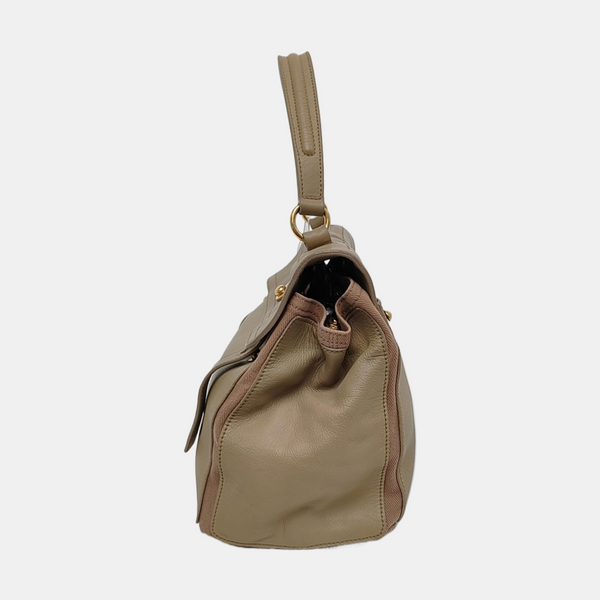 MUSE TWO Medium Calfskin Beige