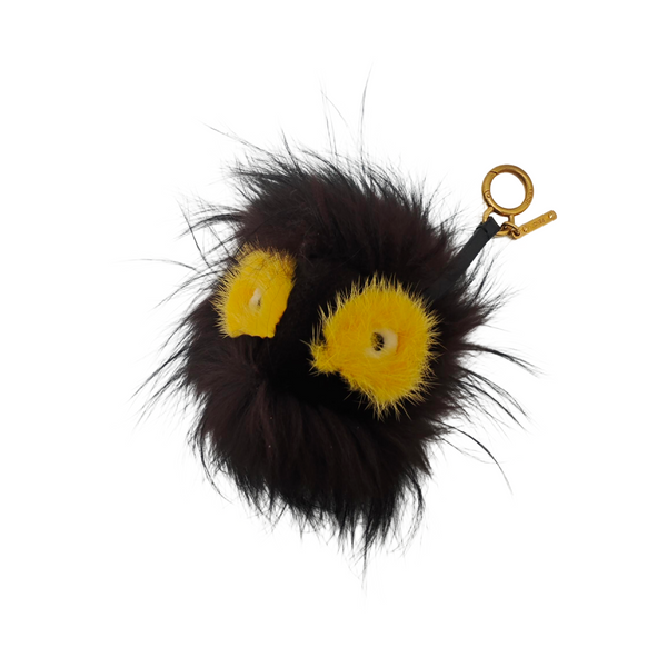 Fur Bag Charm Black