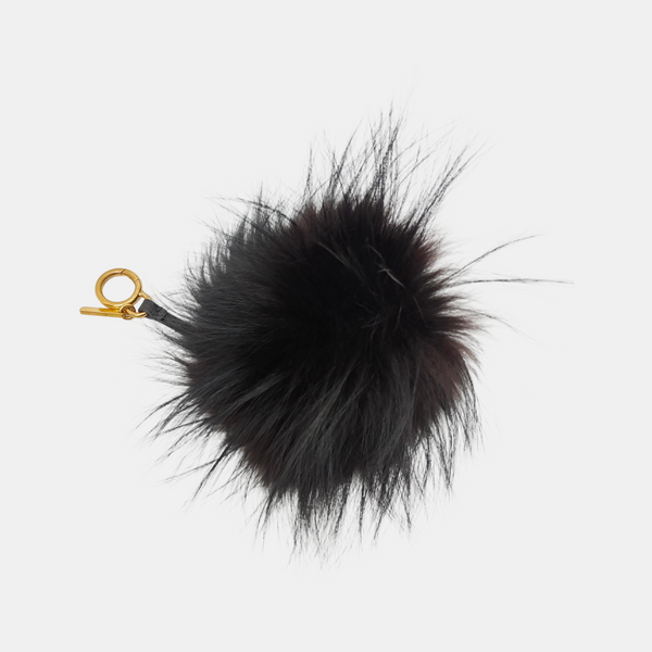 Fur Bag Charm Black