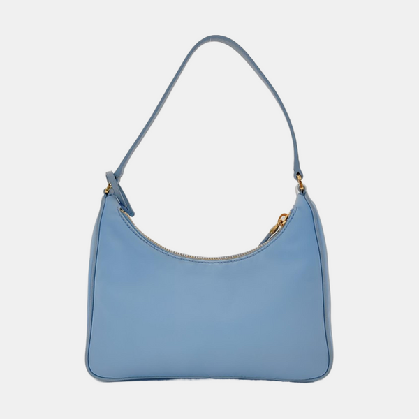 Authenticated pre-owned Re-edition2005 Mini Nylon Blue - Top Handle Bag at Looply