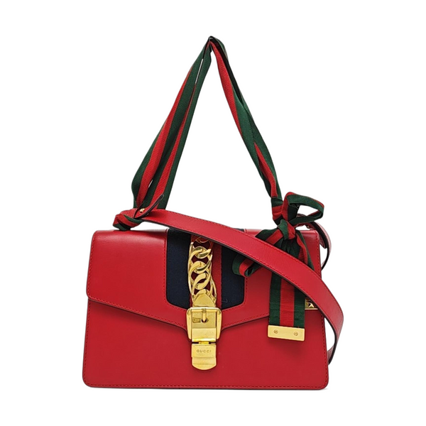 Authenticated pre-owned Sylvie Small Calfskin Red - Shoulder Bag at Looply