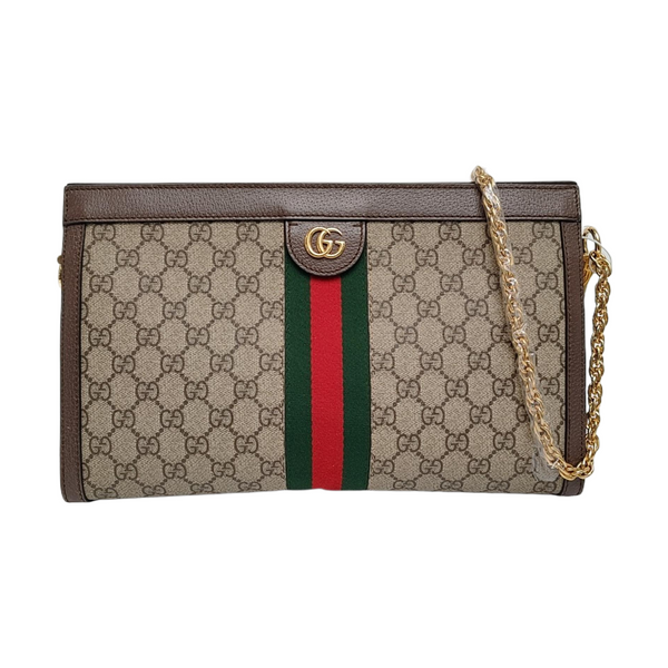 Authenticated pre-owned Ophidia Small Monogram Coated Canvas Beige - Shoulder Bag at Looply