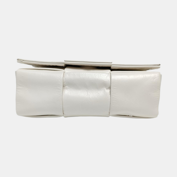 Authenticated pre-owned Cassette Small Calfskin White - Shoulder Bag at Looply