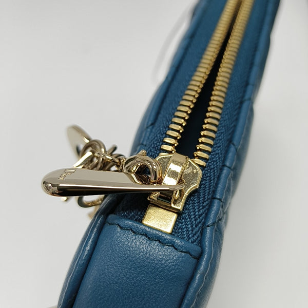 Authenticated pre-owned Lady Dior Lambskin Blue - Shoulder Bag at Looply