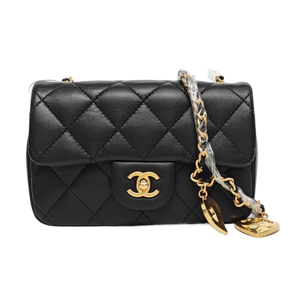 Authenticated pre-owned Classic Flap Quilted Lambskin Black - Shoulder Bag at Looply