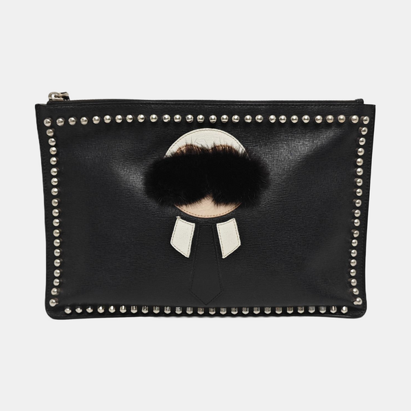 Authenticated pre-owned Karlito Calfskin Black - Clutch at Looply
