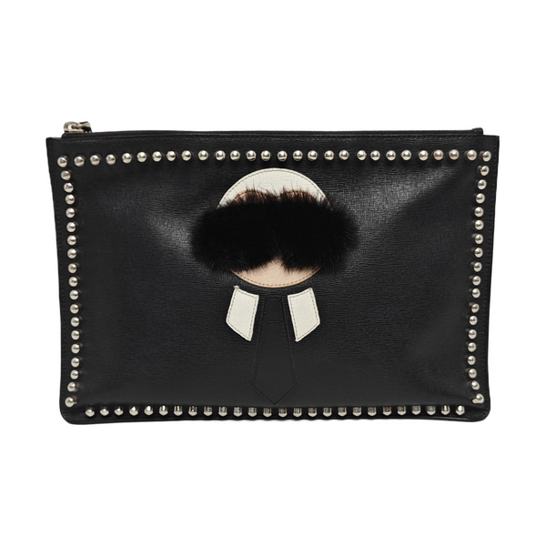 Authenticated pre-owned Karlito Calfskin Black - Clutch at Looply