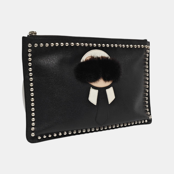 Authenticated pre-owned Karlito Calfskin Black - Clutch at Looply