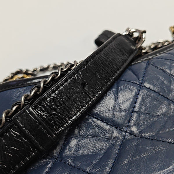 Authenticated pre-owned Gabrielle Small Calfskin Blue - Shoulder Bag at Looply