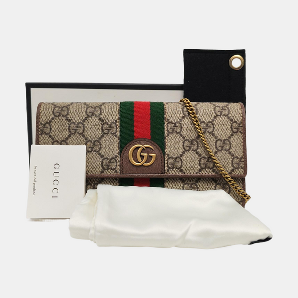 Authenticated pre-owned Ophidia Monogram Coated Canvas Beige Wallet - Wallet at Looply