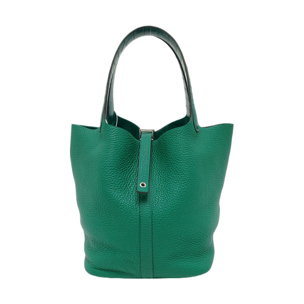 Authenticated pre-owned Picotin Lock 22 Clemence Green - Top Handle Bag at Looply