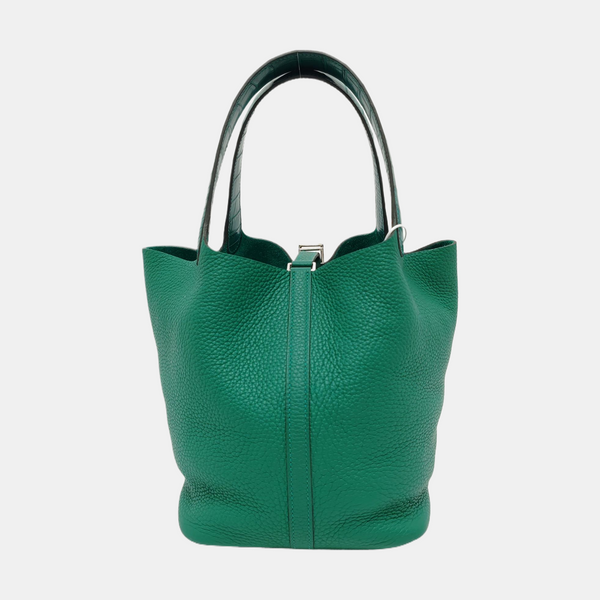 Authenticated pre-owned Picotin Lock 22 Clemence Green - Top Handle Bag at Looply