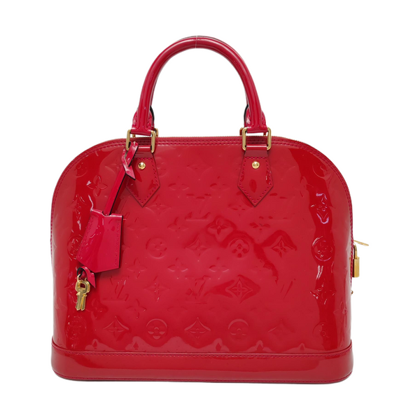 Authenticated pre-owned Alma PM Monogram Calfskin Red - Top Handle Bag at Looply