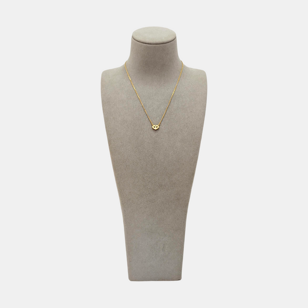 Authenticated pre-owned C Heart Diamond Pendant 18K Rose Gold Necklace - Necklace at Looply
