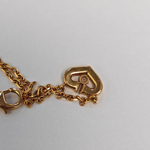 Authenticated pre-owned C Heart Diamond Pendant 18K Rose Gold Necklace - Necklace at Looply