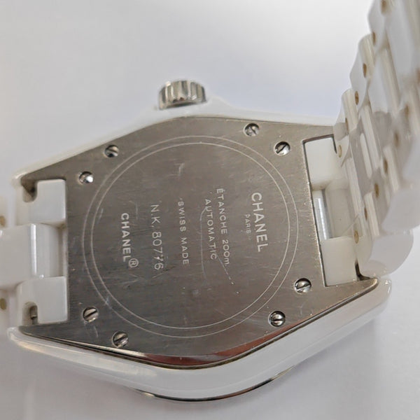 J12 39mm White Automatic Watch