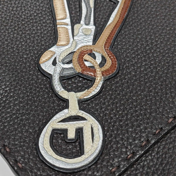 Calfskin Shoulder Bag Brown