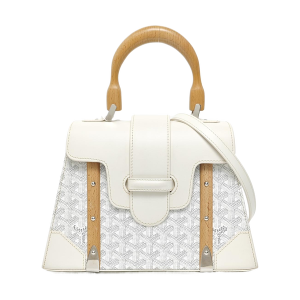Authenticated pre-owned Saïgon Small Coated Canvas White - Shoulder Bag at Looply