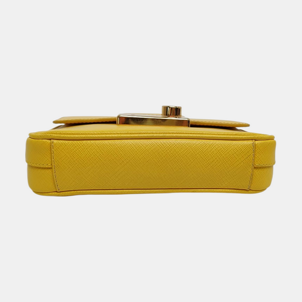 Authenticated pre-owned Sound Bag Calfskin Yellow - Shoulder Bag at Looply