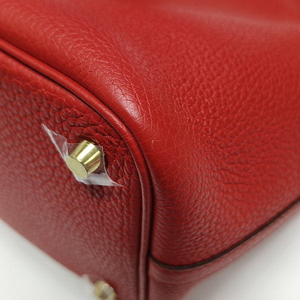 Authenticated pre-owned Picotin Lock 18 Clemence Red - Top Handle Bag at Looply