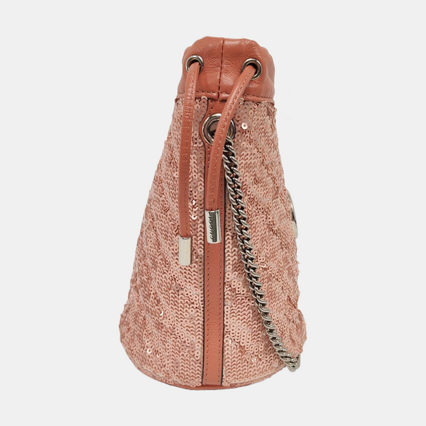 Authenticated pre-owned GG Marmont Mini Sequins Pink - Crossbody Bag at Looply