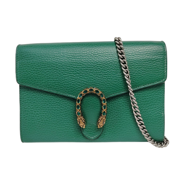 Authenticated pre-owned Dionysus Super Mini Calfskin Green - Crossbody Bag at Looply