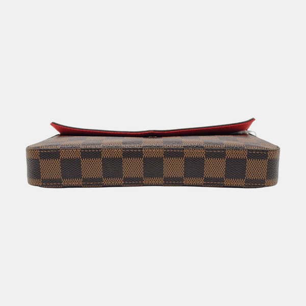 Authenticated pre-owned Félicie Damier Ebene Coated Canvas Brown - Shoulder Bag at Looply