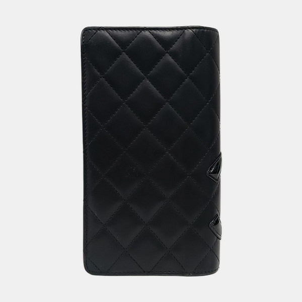 Authenticated pre-owned Cambon Quilted Calfskin Black Wallet - Wallet at Looply