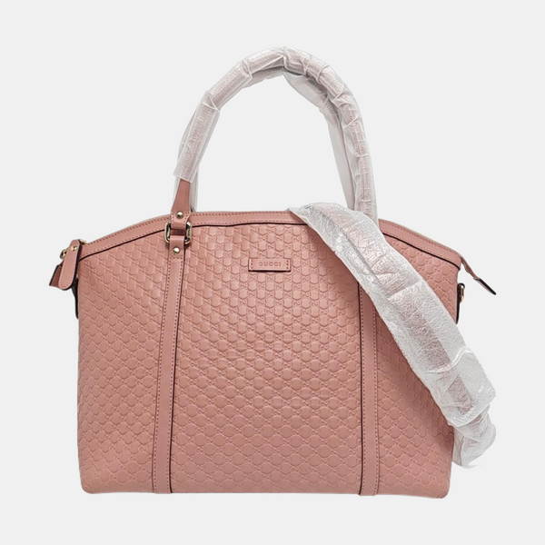 Authenticated pre-owned Microguccissima Monogram Calfskin Pink - Shoulder Bag at Looply