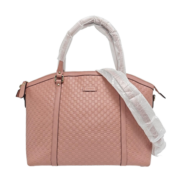 Authenticated pre-owned Microguccissima Monogram Calfskin Pink - Shoulder Bag at Looply