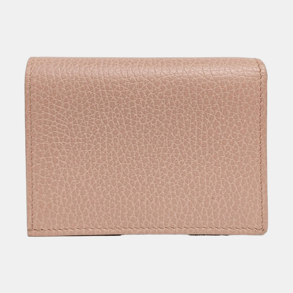 Authenticated pre-owned GG Marmont Calfskin Pink Card Holder - Card Holder at Looply