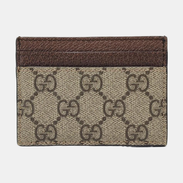Authenticated pre-owned Ophidia Monogram Coated Canvas Beige Card Holder - Card Holder at Looply