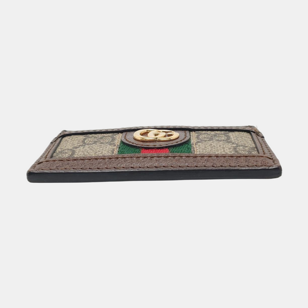 Authenticated pre-owned Ophidia Monogram Coated Canvas Beige Card Holder - Card Holder at Looply