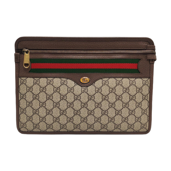 Authenticated pre-owned Ophidia Monogram Coated Canvas Beige - Clutch at Looply