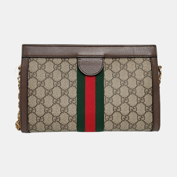 Authenticated pre-owned Ophidia Small Monogram Coated Canvas Beige - Shoulder Bag at Looply