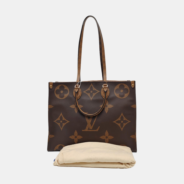 Authenticated pre-owned Onthego GM Monogram Coated Canvas Brown - Shoulder Bag at Looply