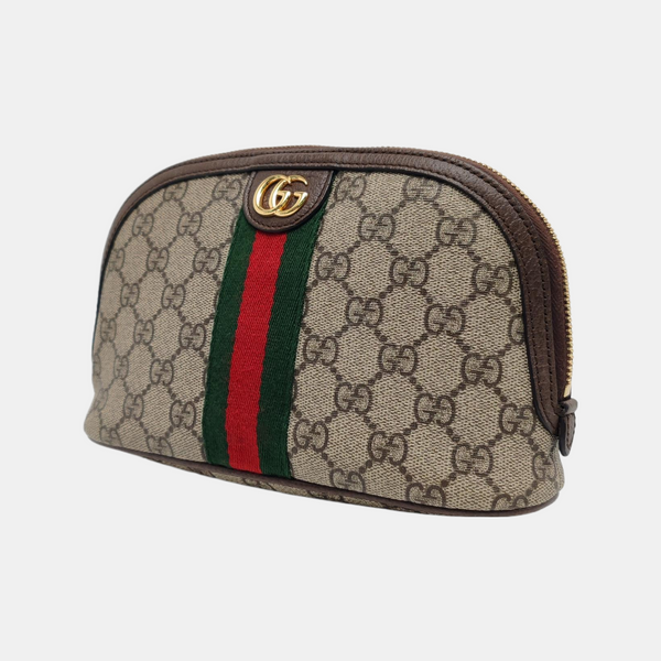 Authenticated pre-owned Ophidia Small Monogram Coated Canvas Beige - Clutch at Looply