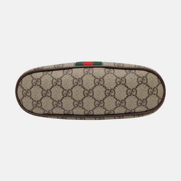 Authenticated pre-owned Ophidia Small Monogram Coated Canvas Beige - Clutch at Looply