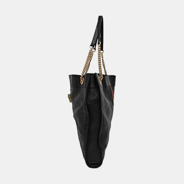 Authenticated pre-owned Rajah Large Calfskin Black - Shoulder Bag at Looply